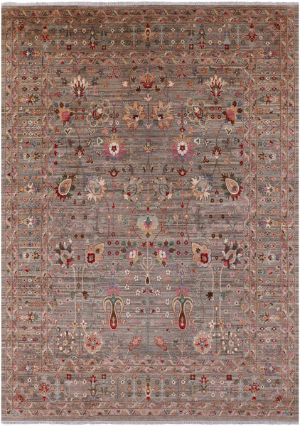 Peshawar Hand Knotted Wool Rug - 10' 1" X 14' 4" - Golden Nile