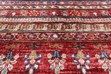Red Round Khorjin Persian Gabbeh Hand Knotted Wool Rug - 9' 4" X 9' 7" - Golden Nile