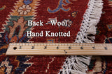 Round Tribal Persian Gabbeh Handmade Wool Rug - 8' 9" X 8' 9" - Golden Nile
