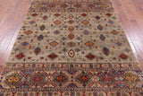 Khorjin Persian Gabbeh Handmade Wool Rug - 5' 10" X 7' 10" - Golden Nile