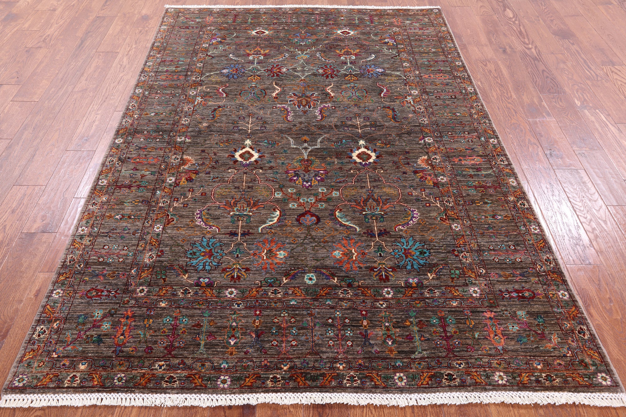 Peshawar Handmade Wool Rug - 5' 7" X 7' 11" - Golden Nile