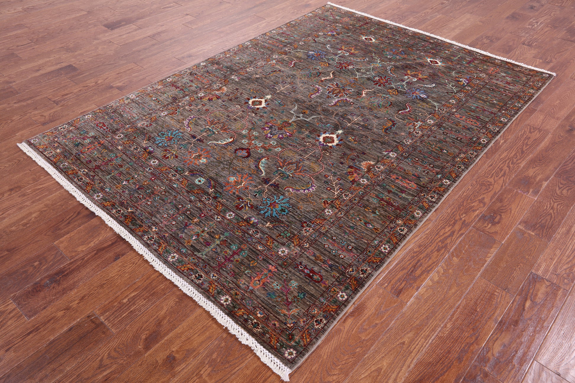 Peshawar Handmade Wool Rug - 5' 7" X 7' 11" - Golden Nile