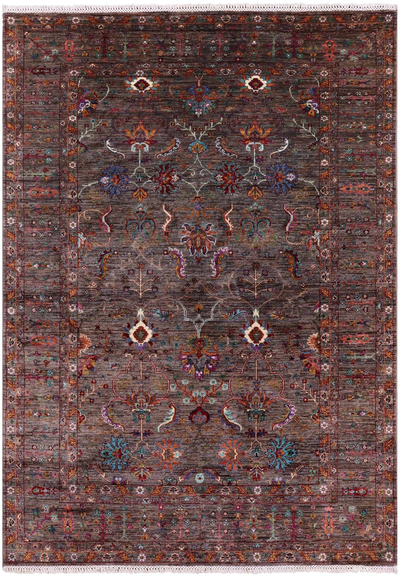 Peshawar Handmade Wool Rug - 5' 7" X 7' 11" - Golden Nile