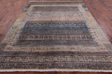 Tribal Persian Gabbeh Hand Knotted Wool Rug - 8' 0" X 10' 0" - Golden Nile