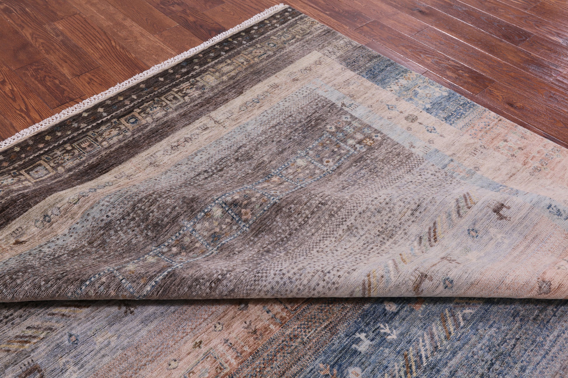 Tribal Persian Gabbeh Hand Knotted Wool Rug - 8' 0" X 10' 0" - Golden Nile