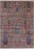 Persian Gabbeh Hand Knotted Wool Rug - 5' 7" X 7' 10" - Golden Nile
