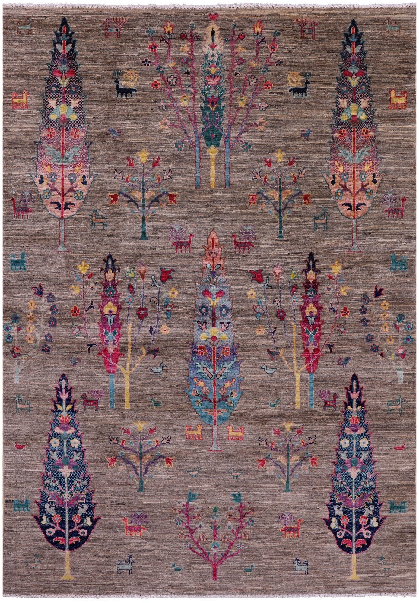 Persian Gabbeh Hand Knotted Wool Rug - 5' 7" X 7' 10" - Golden Nile