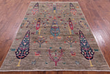Persian Gabbeh Hand Knotted Wool Rug - 5' 7" X 7' 10" - Golden Nile