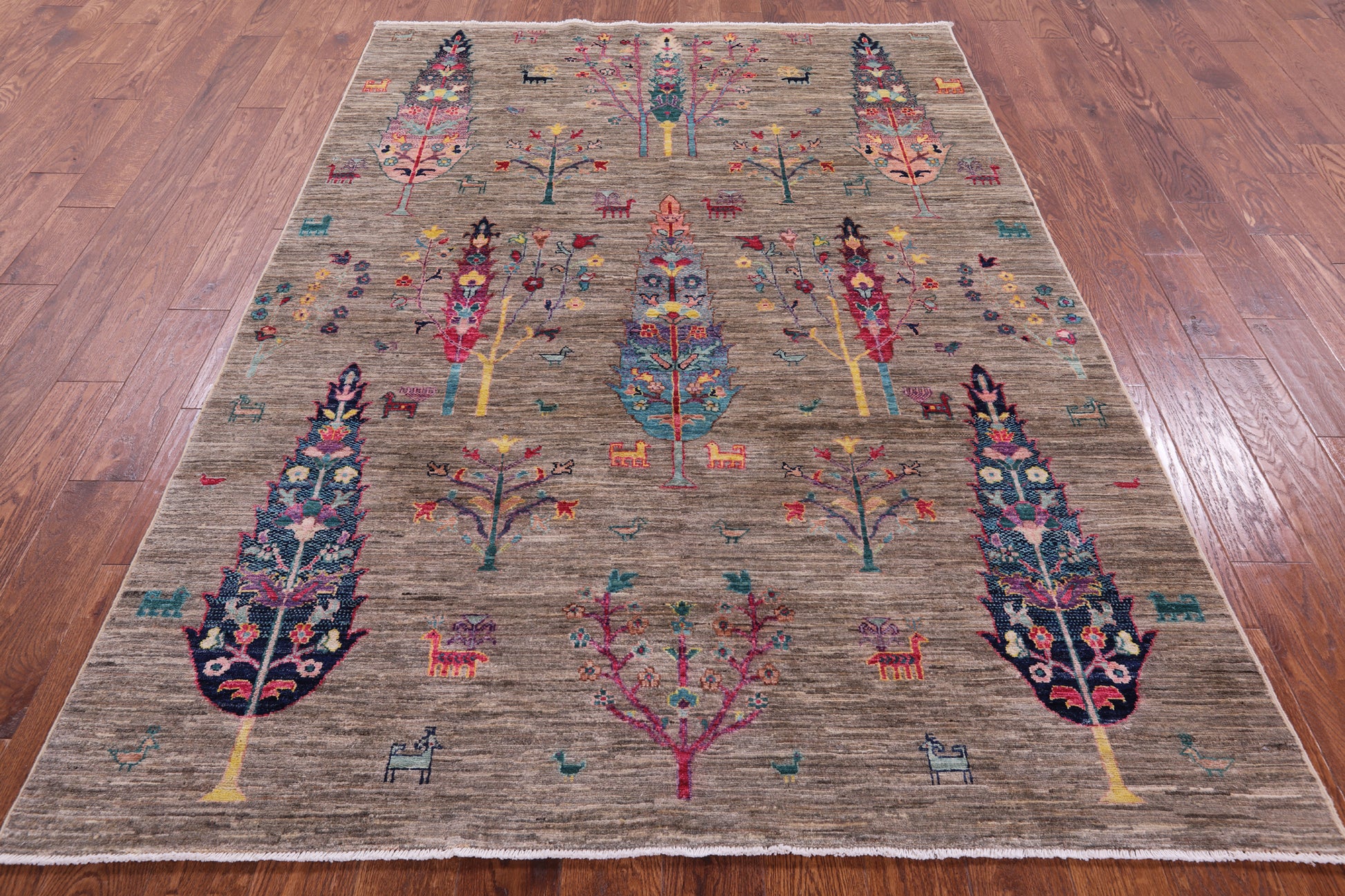 Persian Gabbeh Hand Knotted Wool Rug - 5' 7" X 7' 10" - Golden Nile