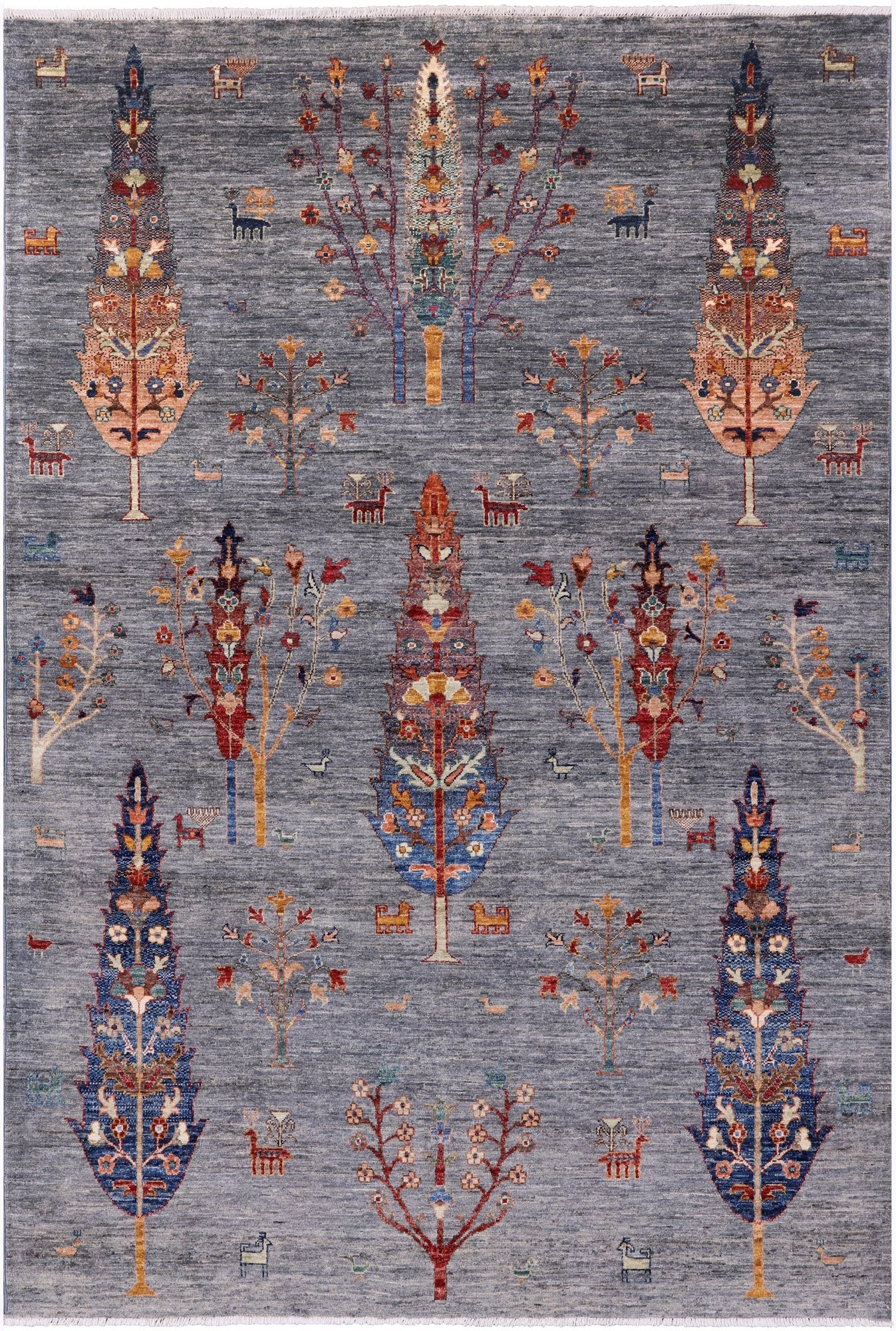 Persian Gabbeh Handmade Wool Rug - 5' 7" X 8' 1" - Golden Nile