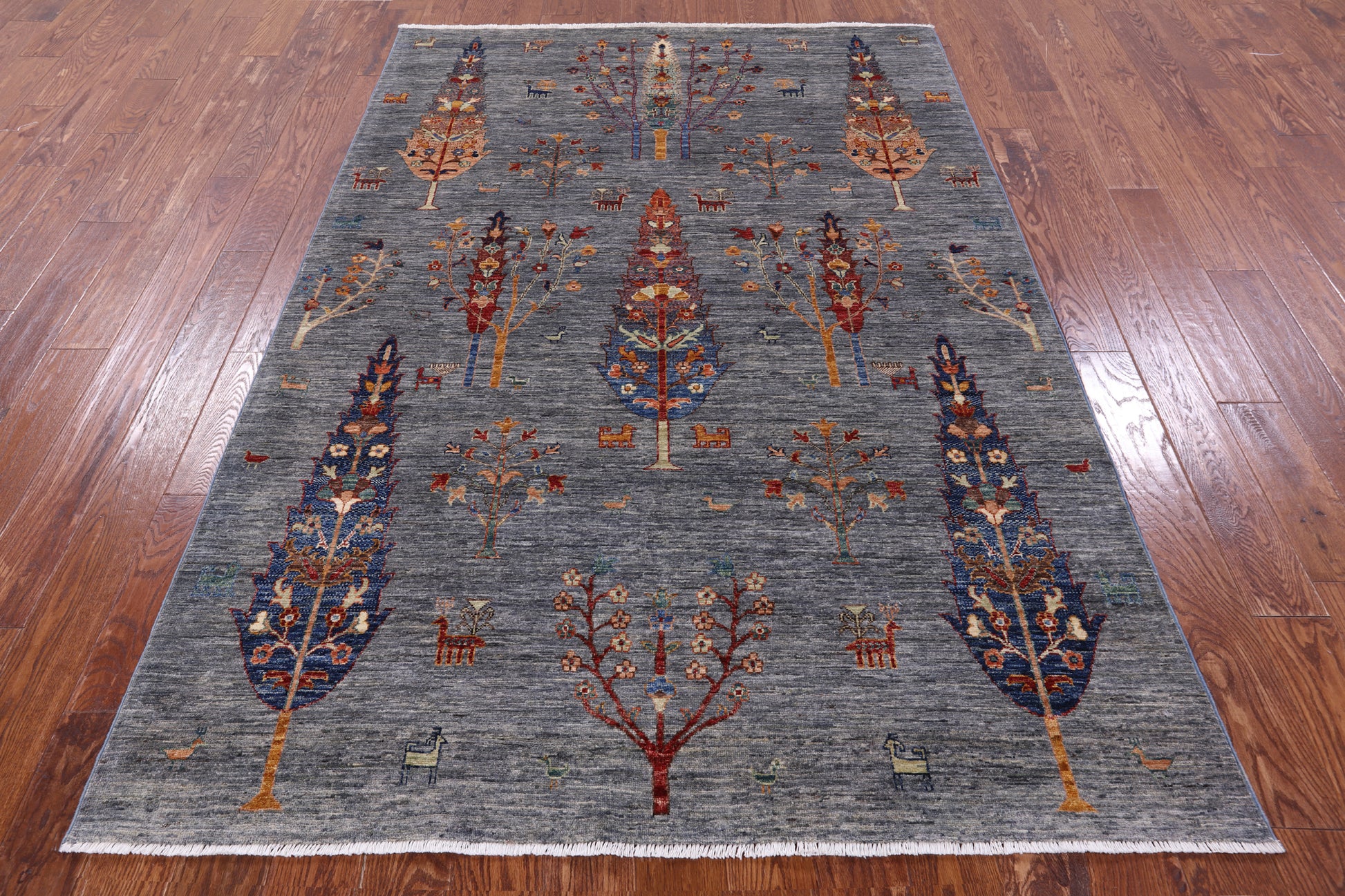 Persian Gabbeh Handmade Wool Rug - 5' 7" X 8' 1" - Golden Nile