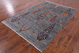Persian Gabbeh Handmade Wool Rug - 5' 7" X 8' 1" - Golden Nile