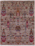 Persian Gabbeh Hand Knotted Wool Rug - 5' 1" X 6' 9" - Golden Nile