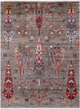 Persian Gabbeh Handmade Wool Rug - 5' 0" X 6' 7" - Golden Nile