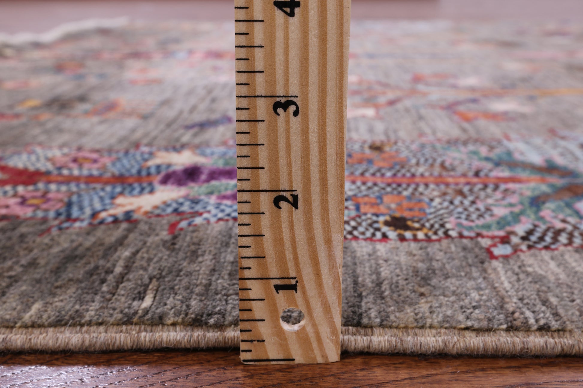 Persian Gabbeh Handmade Wool Rug - 5' 0" X 6' 7" - Golden Nile