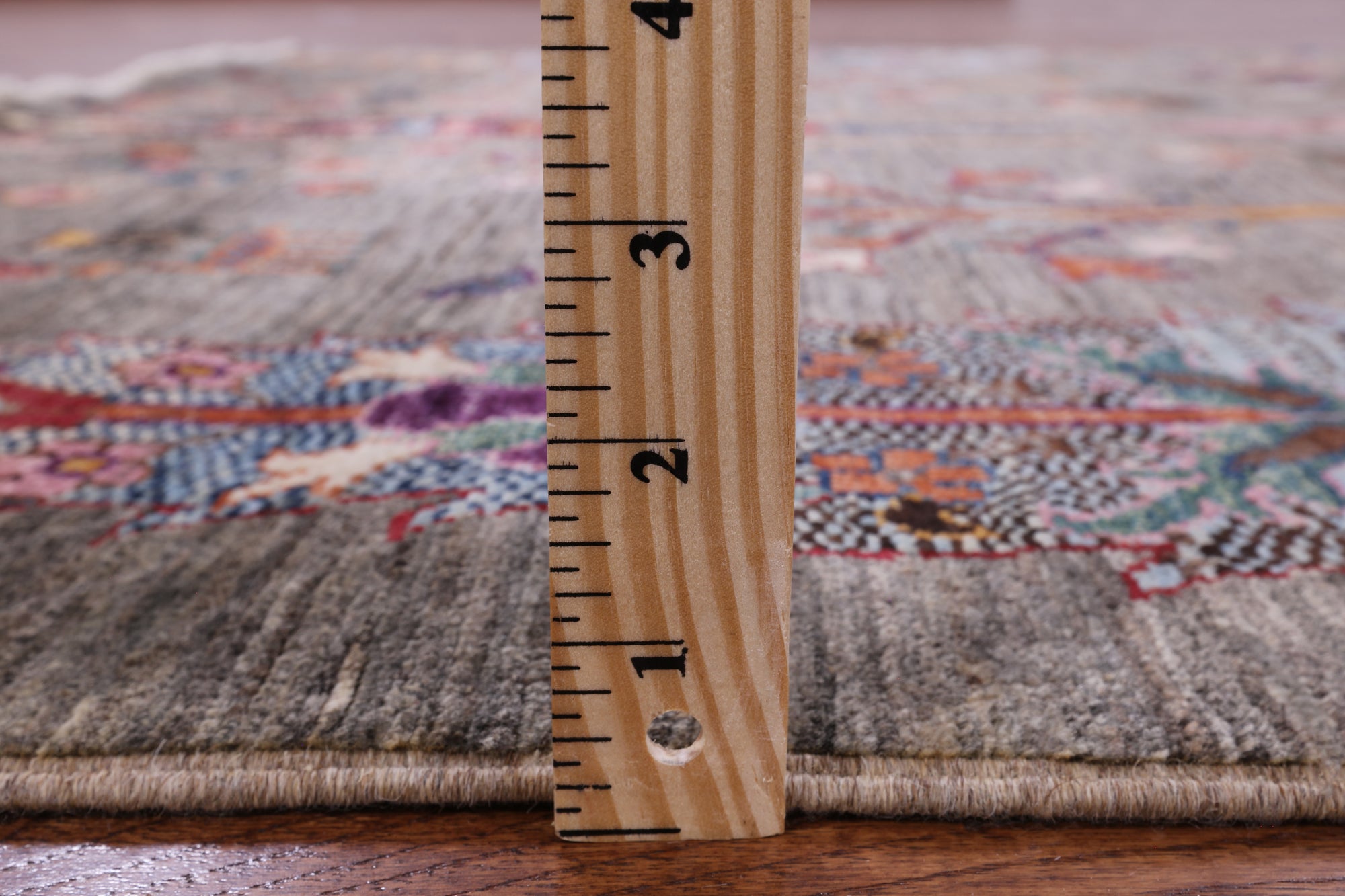 Persian Gabbeh Handmade Wool Rug - 5' 0" X 6' 7" - Golden Nile