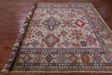 Super Kazak Hand Knotted Wool Rug - 8' 3" X 9' 11" - Golden Nile