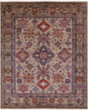Super Kazak Hand Knotted Wool Rug - 8' 3" X 9' 11" - Golden Nile