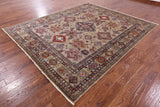 Super Kazak Hand Knotted Wool Rug - 8' 3" X 9' 11" - Golden Nile