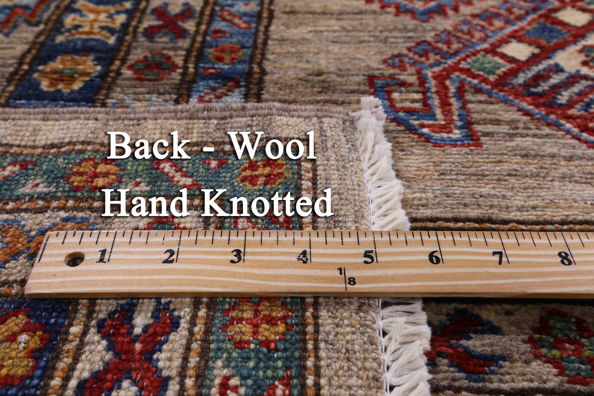 Super Kazak Hand Knotted Wool Rug - 8' 3" X 9' 11" - Golden Nile
