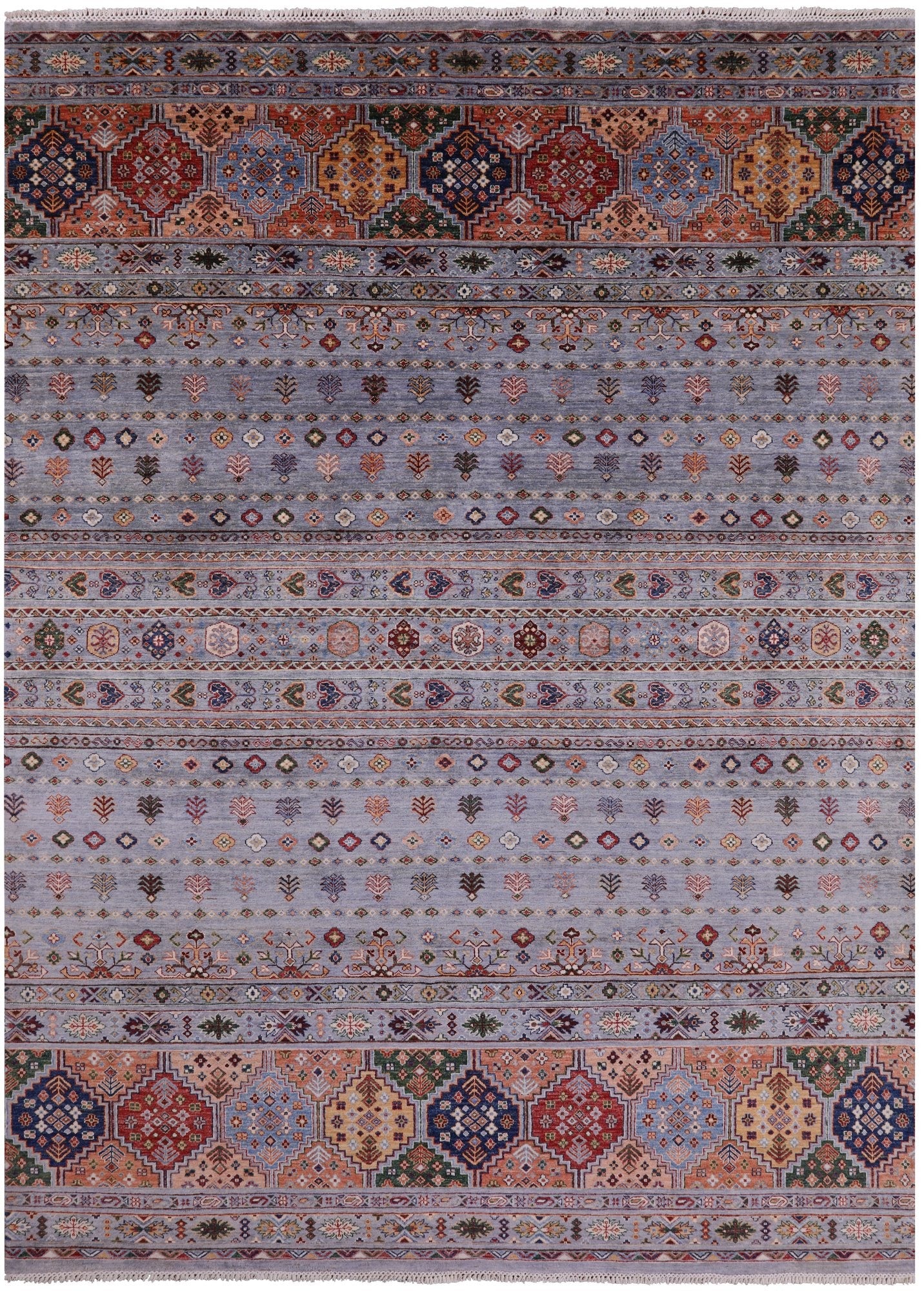 Tribal Persian Gabbeh Hand Knotted Wool Rug - 8' 5" X 11' 6" - Golden Nile