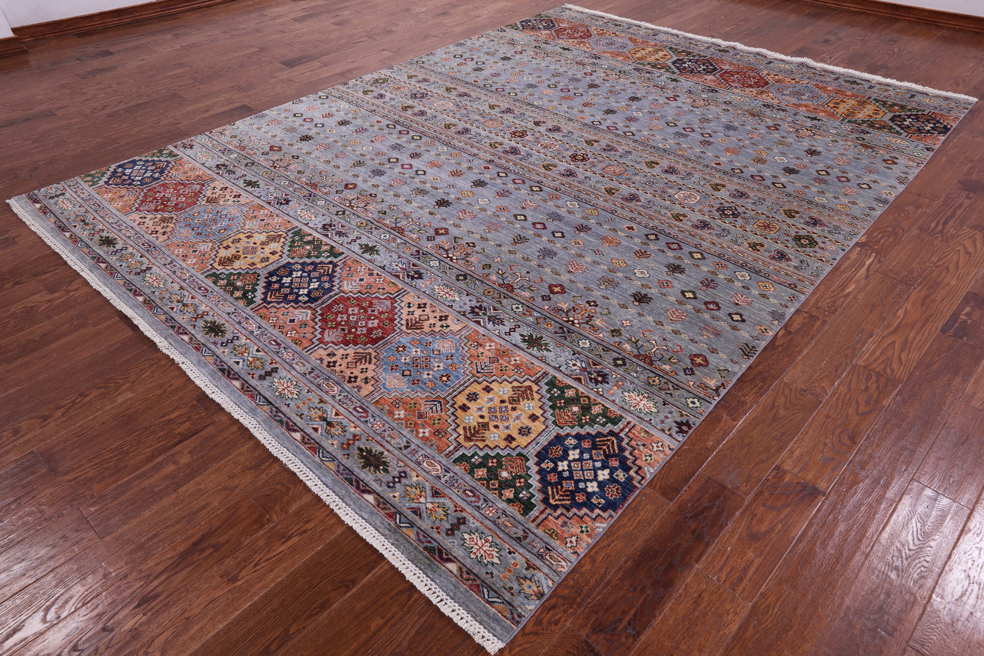 Tribal Persian Gabbeh Hand Knotted Wool Rug - 8' 5" X 11' 6" - Golden Nile