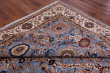 Blue Persian Tabriz Hand Knotted Wool Rug - 8' 4" X 9' 10" - Golden Nile