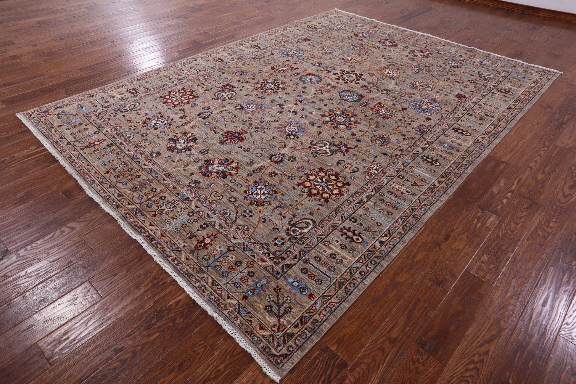 Peshawar Hand Knotted Wool Rug - 8' 2" X 11' 4" - Golden Nile