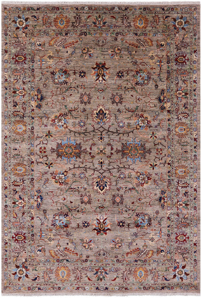 Peshawar Hand Knotted Wool Rug - 6' 10" X 9' 10" - Golden Nile