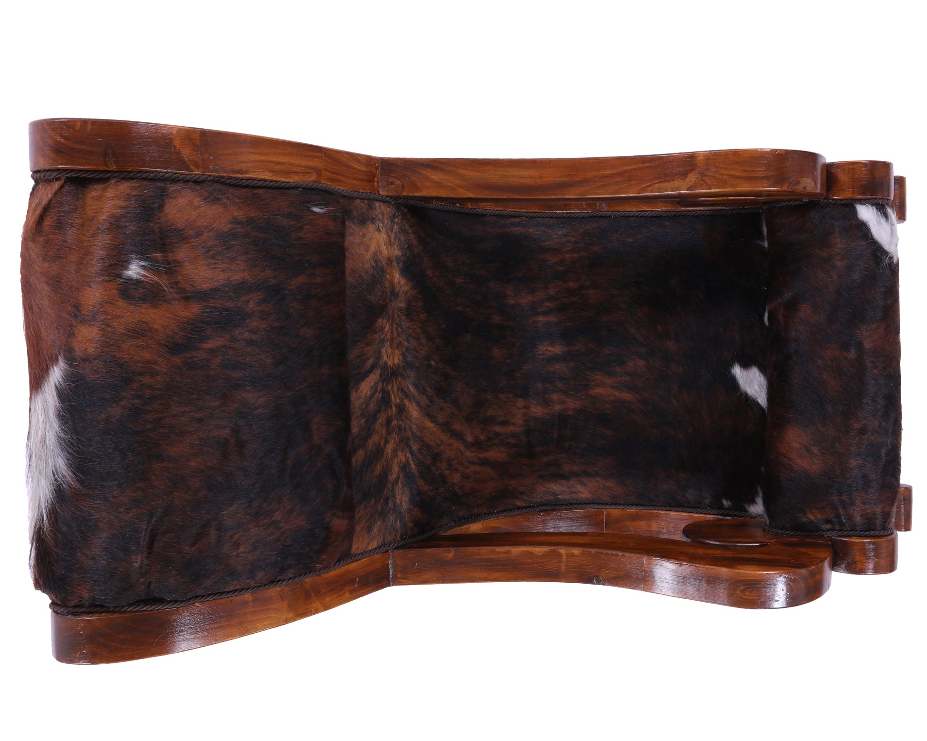 Hair-On Cowhide Wooden Handcrafted Rocking Chair - Golden Nile