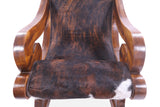 Hair-On Cowhide Wooden Handcrafted Rocking Chair - Golden Nile
