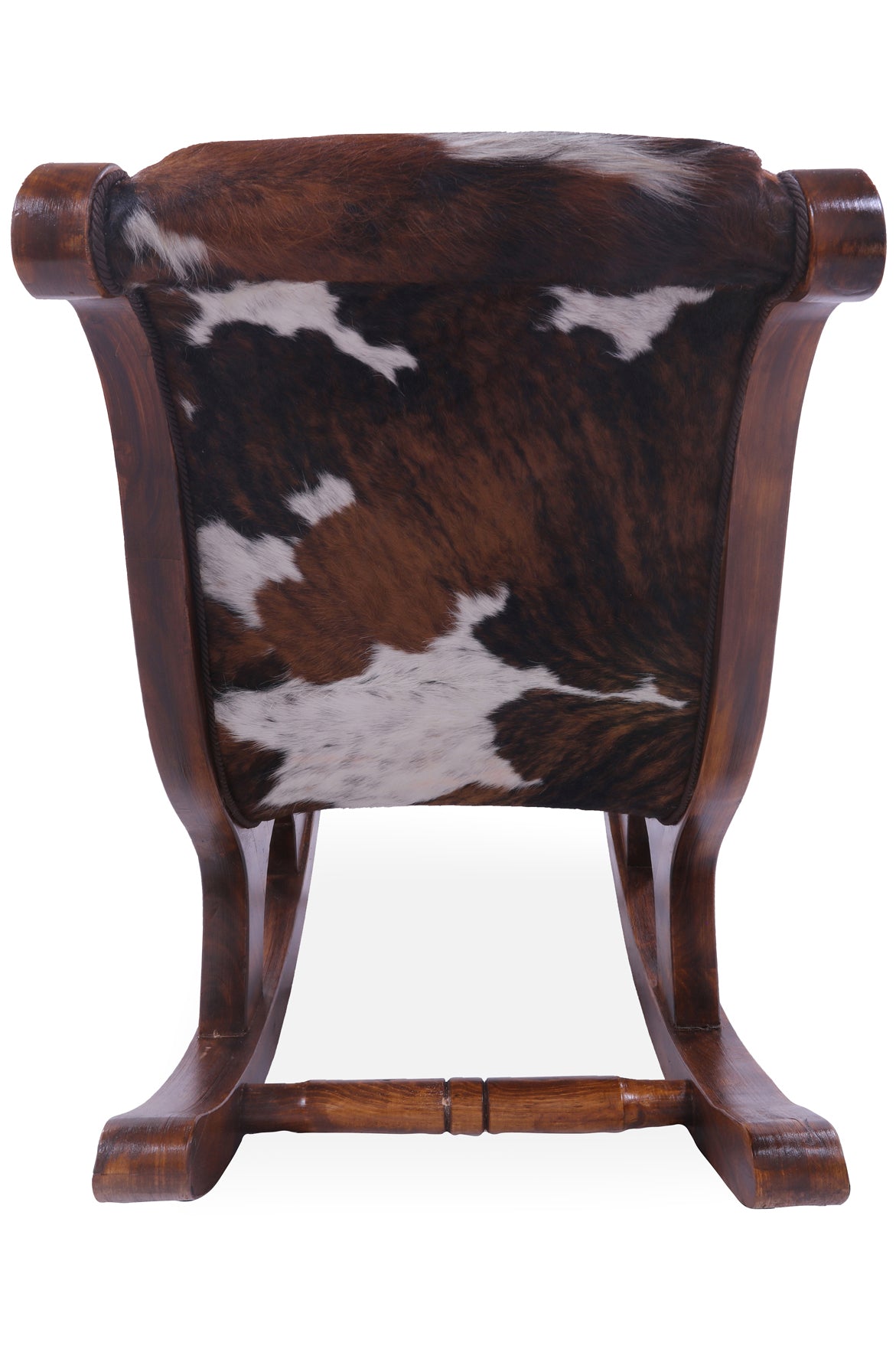 Hair-On Cowhide Wooden Handcrafted Rocking Chair - Golden Nile