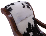 Hair-On Cowhide Wooden Handcrafted Rocking Chair - Golden Nile