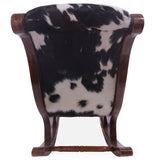 Hair-On Cowhide Wooden Handcrafted Rocking Chair - Golden Nile