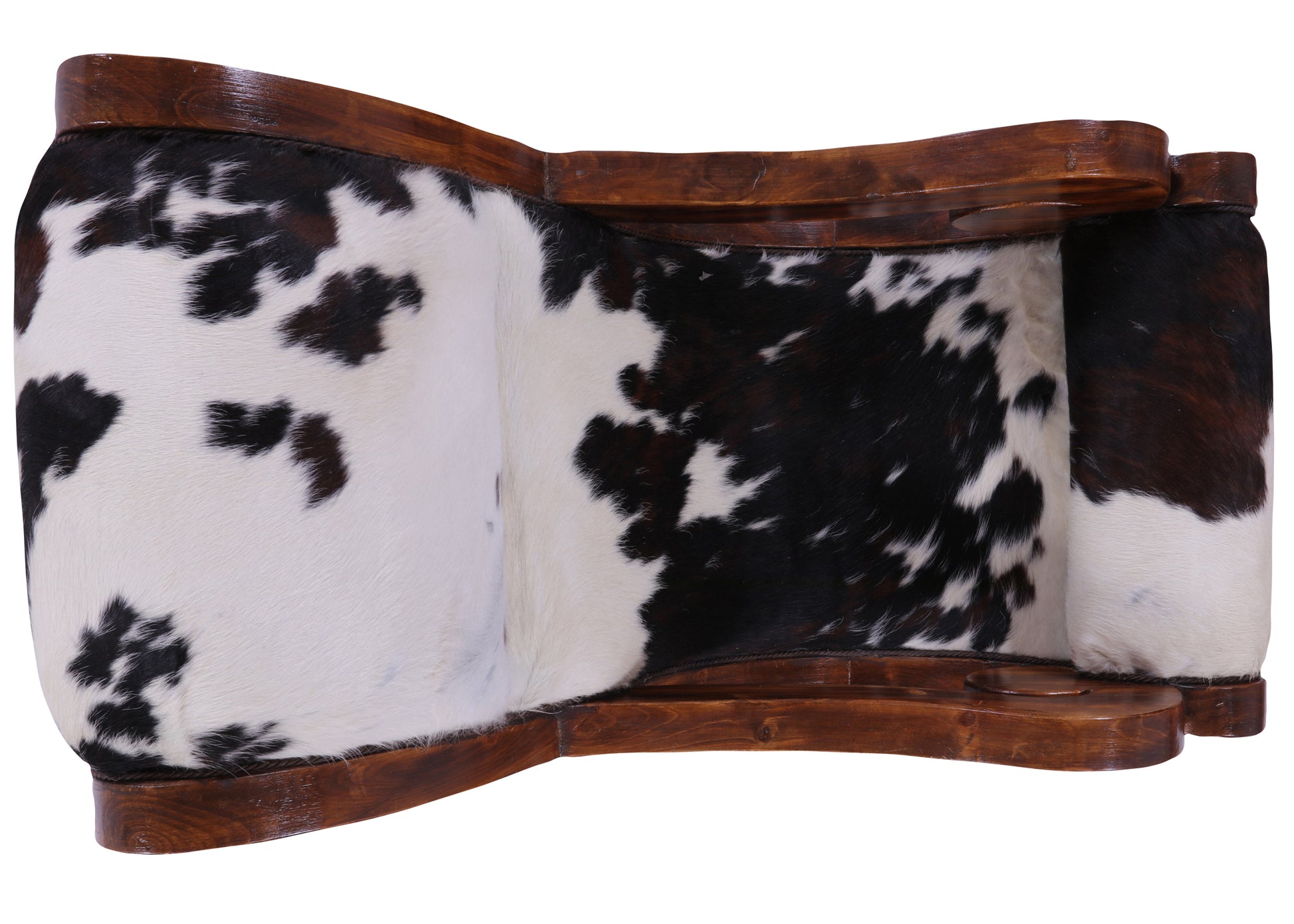 Hair-On Cowhide Wooden Handcrafted Rocking Chair - Golden Nile