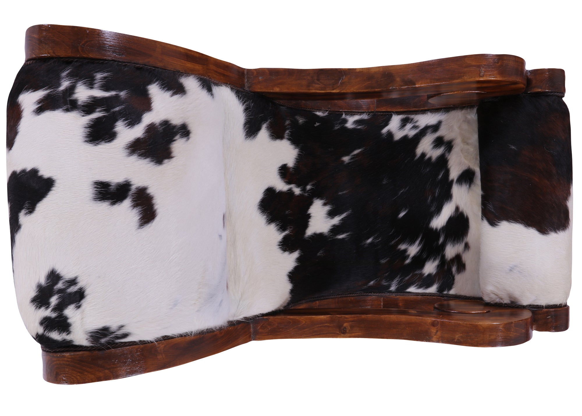 Hair-On Cowhide Wooden Handcrafted Rocking Chair - Golden Nile
