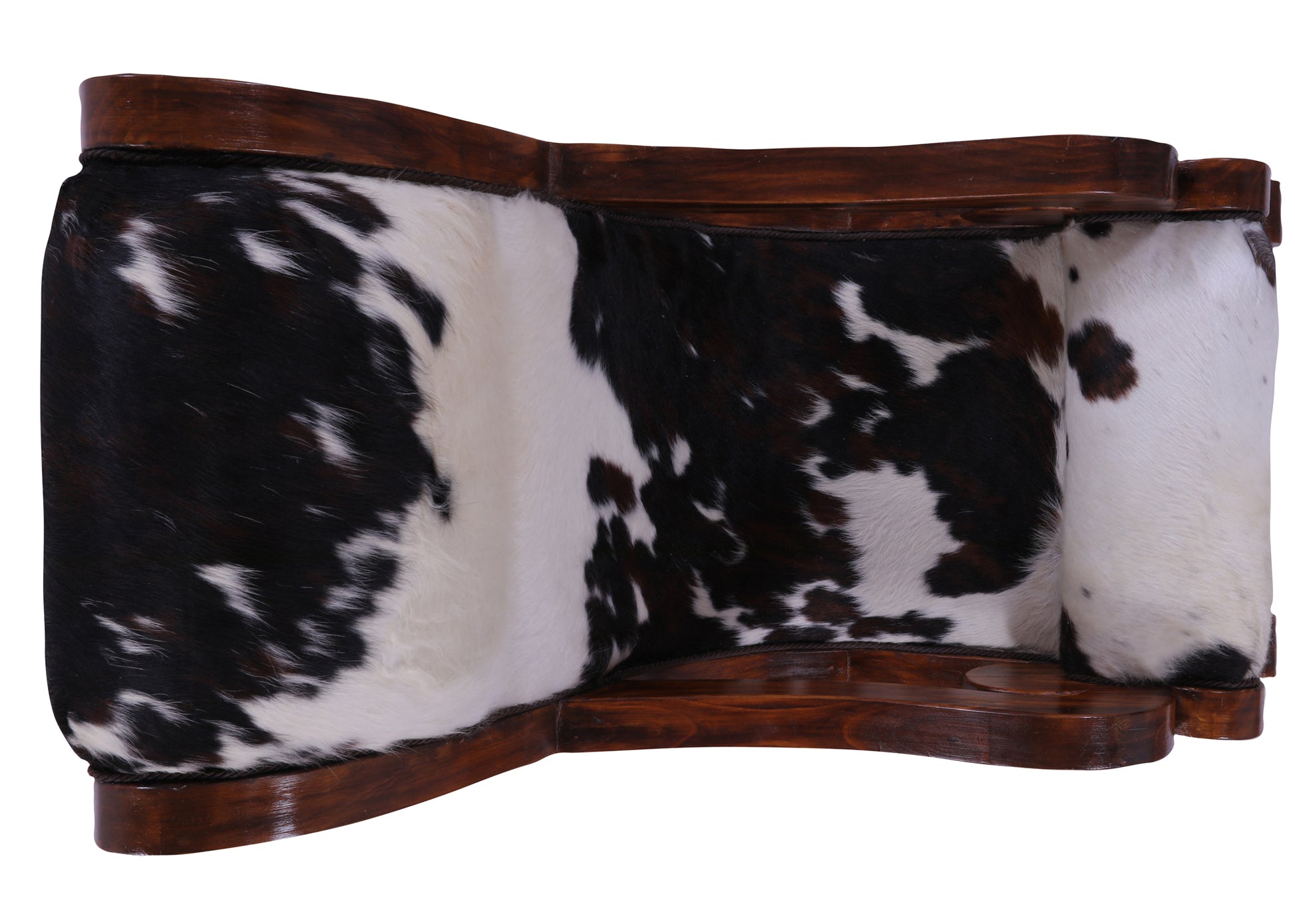Hair-On Cowhide Wooden Handcrafted Rocking Chair - Golden Nile