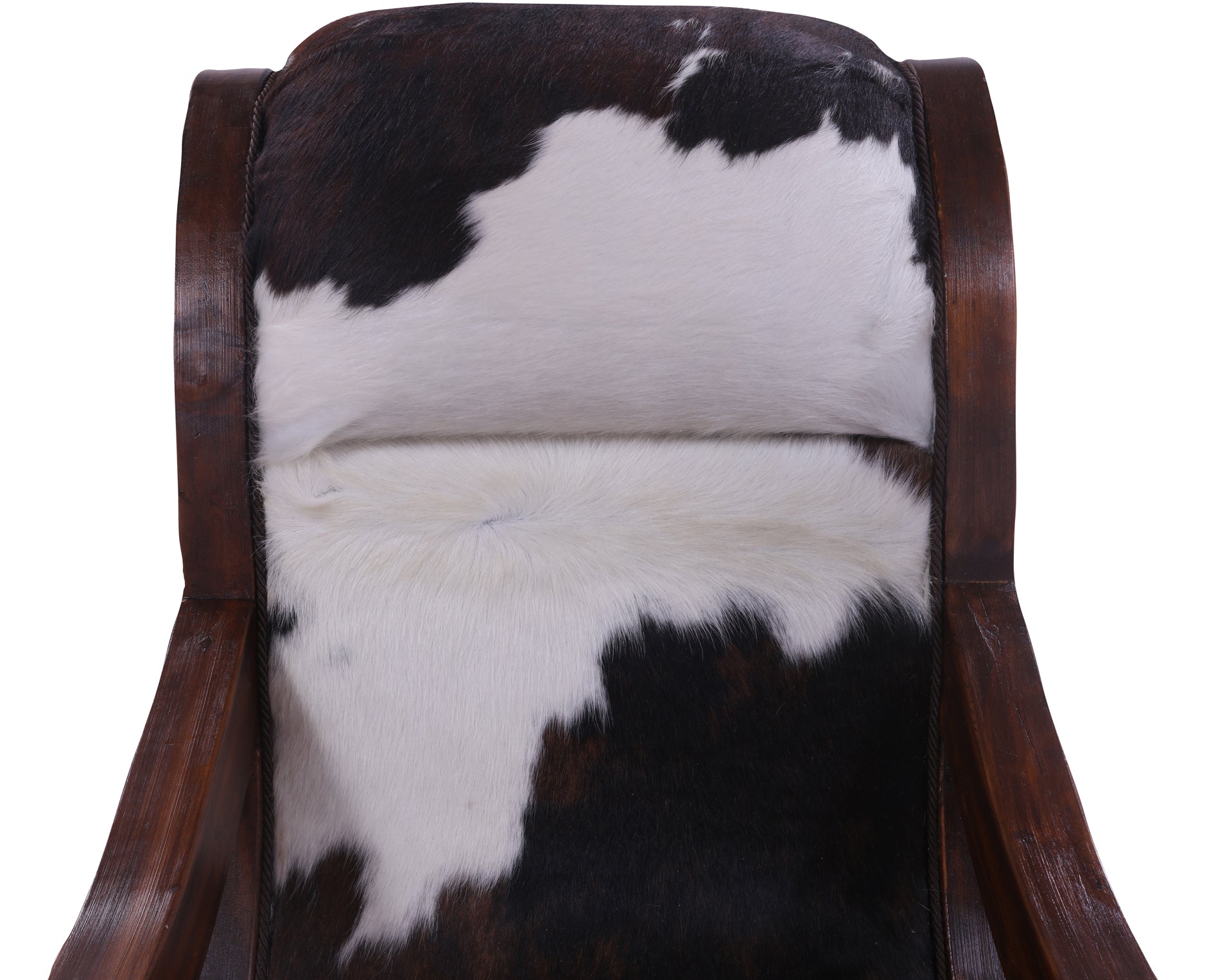 Hair-On Cowhide Wooden Handcrafted Rocking Chair - Golden Nile