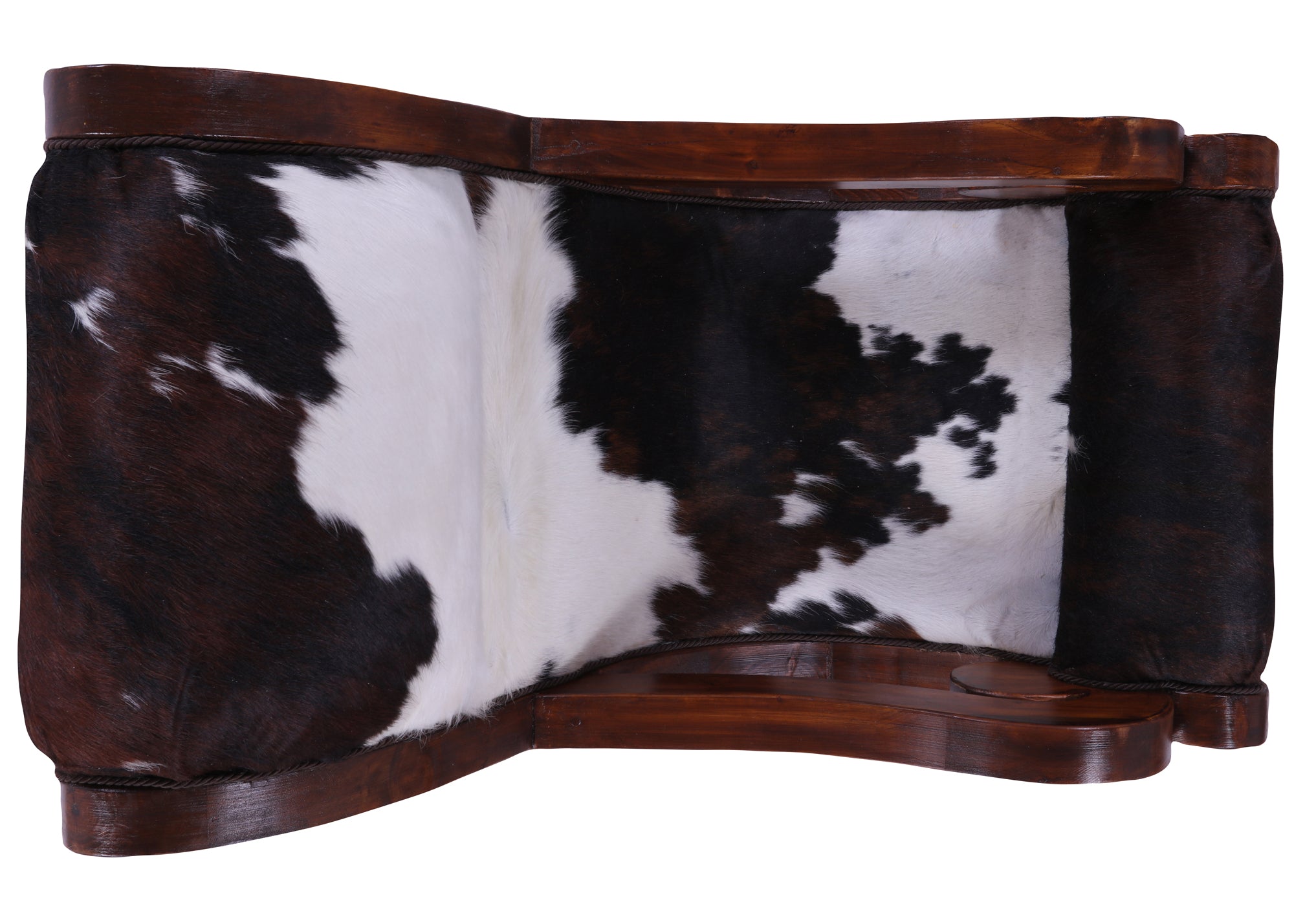 Hair-On Cowhide Wooden Handcrafted Rocking Chair - Golden Nile