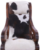 Hair-On Cowhide Wooden Handcrafted Rocking Chair - Golden Nile