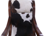 Hair-On Cowhide Wooden Handcrafted Rocking Chair - Golden Nile