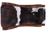 Hair-On Cowhide Wooden Handcrafted Rocking Chair - Golden Nile