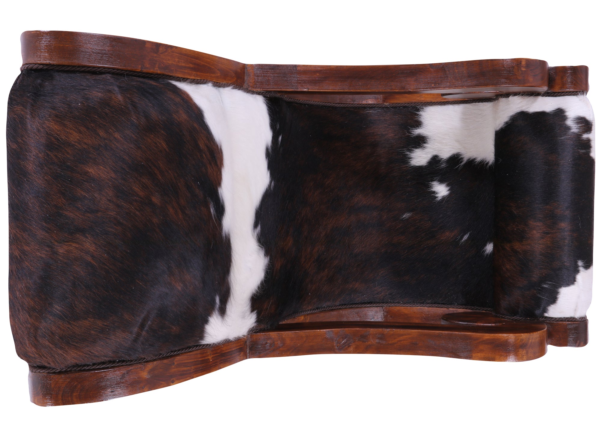 Hair-On Cowhide Wooden Handcrafted Rocking Chair - Golden Nile