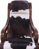 Hair-On Cowhide Wooden Handcrafted Rocking Chair - Golden Nile