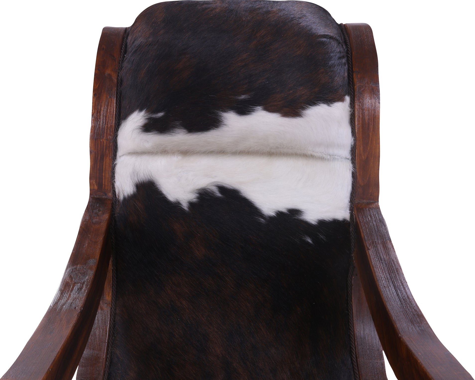 Hair-On Cowhide Wooden Handcrafted Rocking Chair - Golden Nile