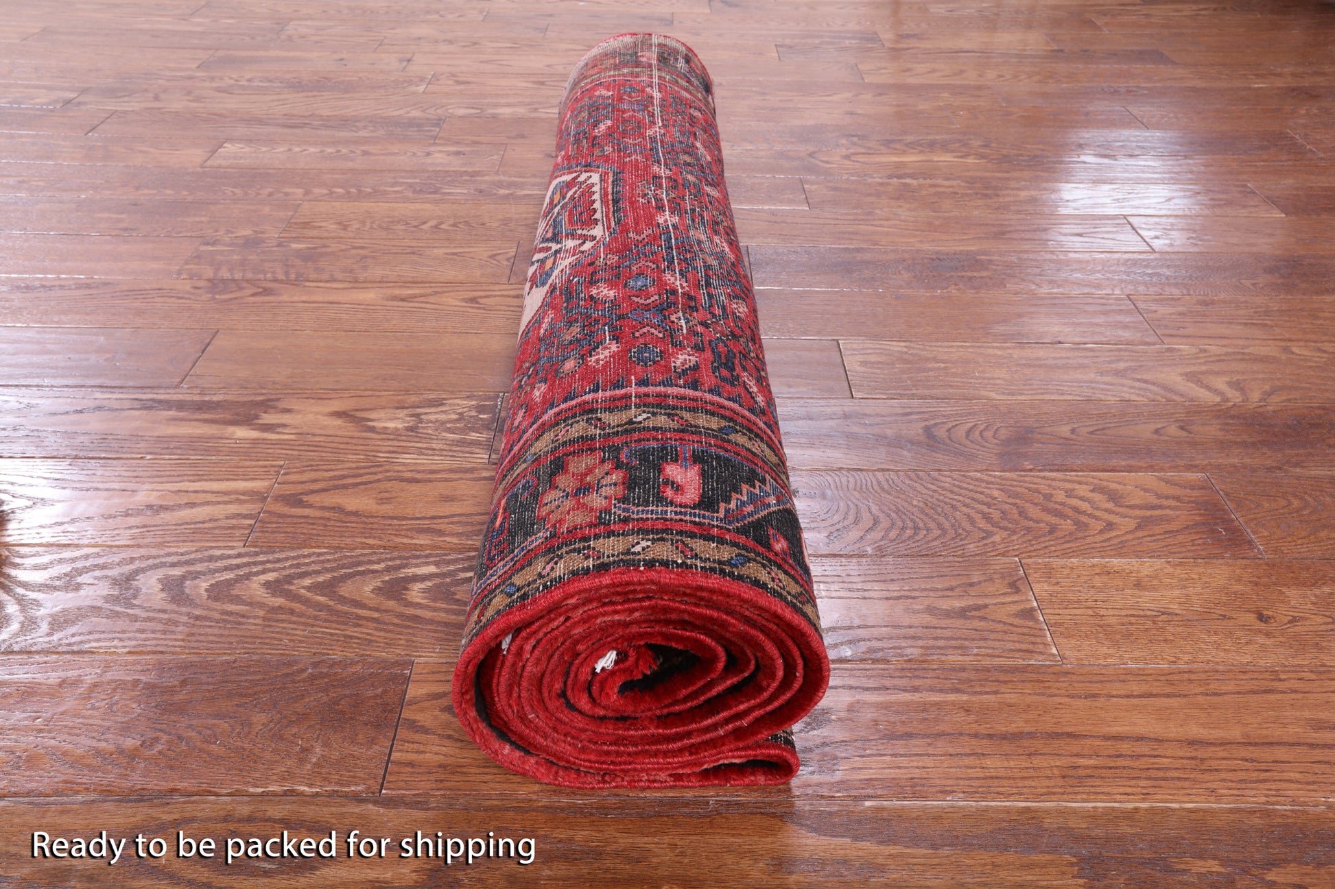 Red New Persian Hamadan Runner Rug - 3' 9" X 10' 1" - Golden Nile