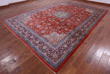 Red New Persian Sarouk Area Rug - 9' 10" X 13' 5" - Golden Nile