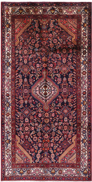New Persian Hamadan Handmade Area Rug - 5' 2" X 10' 0" - Golden Nile