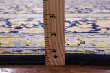 Blue New Persian Kashan Handmade Wool Rug - 9' 9" X 13' 0" - Golden Nile