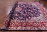 Blue Persian Mahal Hand Knotted Area Rug - 10' 2" X 13' 8" - Golden Nile